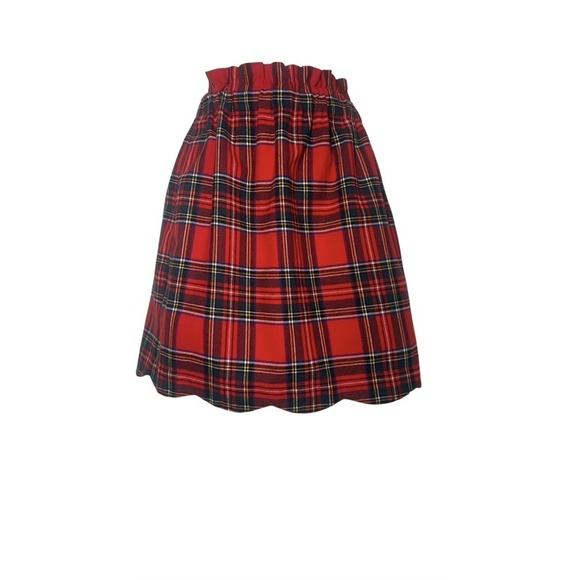 Lauren James Dresses & Skirts - Women's Red Plaid Flannel Scallop Skirt by Lauren James, Sz: XS
